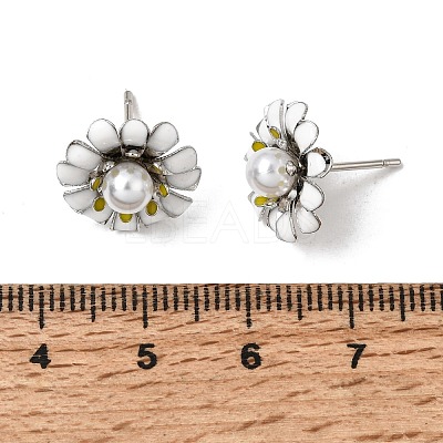 Brass Enamel Stud Earrings KK-CBA8324-27P-04-1