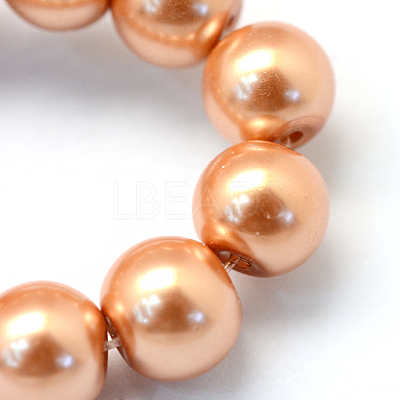 Baking Paint Glass Pearl Round Bead Strands HY-Q003-10mm-33-1