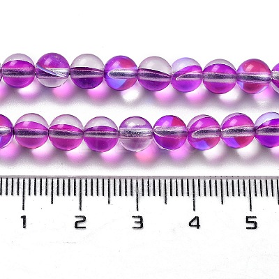 Synthetic Moonstone Beads Strands G-P528-J01-06-1