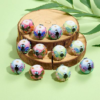 5Pcs Handmade Lampwork Beads LAMP-SZ0001-50C-1