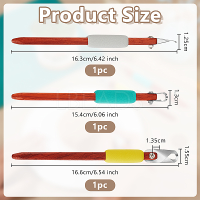 3Pcs 3 Styles Stainless Steel Carving Knifves TOOL-UN0001-75-1
