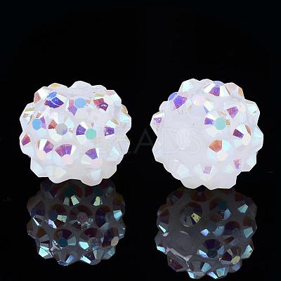 Resin Rhinestone Beads RESI-S253-12mm-GAB1-1