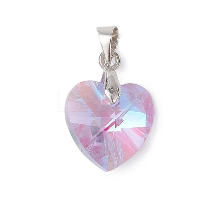 10Pcs Glass Pendants PALLOY-JF03119-02-1