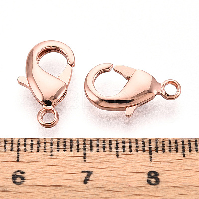 Brass Lobster Claw Clasps KK-YW0004-01C-RG-1