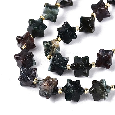 Natural Indian Agate Beads Strands G-Q608-07A-05-1