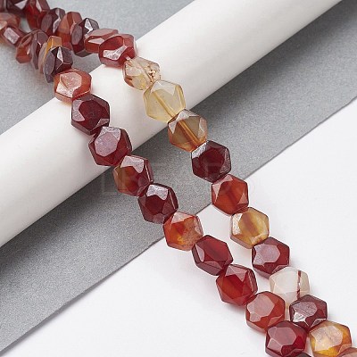 Natural Red Agate Beads Strands G-K359-C13-01-1