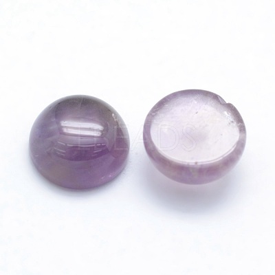 Natural Amethyst Cabochons X-G-P393-R14-6mm-1