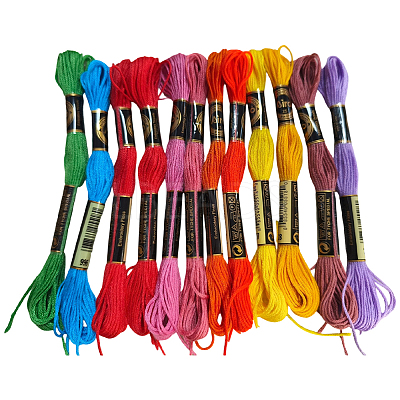 6-Ply Polyester Embroidery Floss OCOR-WH20074-01A-03-1