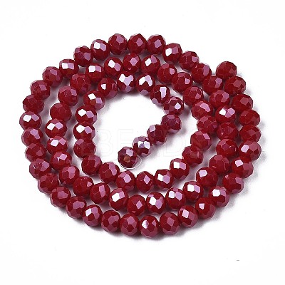 Electroplate Glass Beads Strands LS-EGLA-A034-P6mm-A22-1