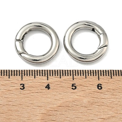 Tarnish Resistant Ring Smooth 304 Stainless Steel Spring Gate Rings STAS-E073-06-A-1