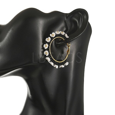 Glass Hoop Earrings EJEW-MZ00827-01-1