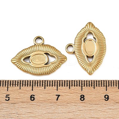 304 Stainless Steel Pendant Cabochon Settings STAS-A194-02G-1