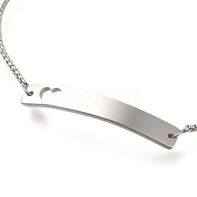 Non-Tarnish 304 Stainless Steel Box Chain Slider Bracelets BJEW-M233-05P-1