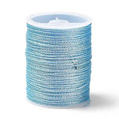 12 Rolls 12 Colors 6-Ply Polyester Metallic Embroidery Thread OCOR-L046-01B-1