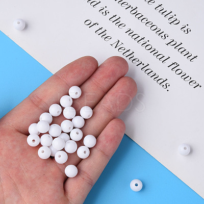 Opaque Acrylic Beads X-MACR-S370-C8mm-01-1