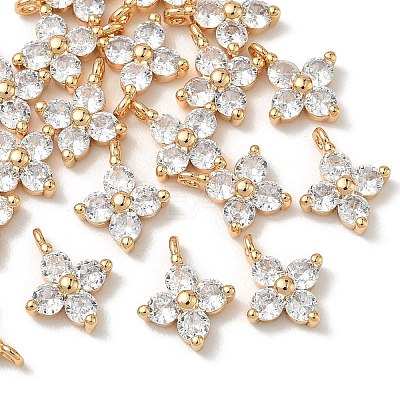 SHEGRACE Brass Cubic Zirconia Charms XGRQ4H913-680G-A-1