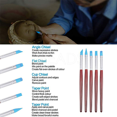 Wooden Handle Pottery Tools Sets TOOL-BC0008-11-1