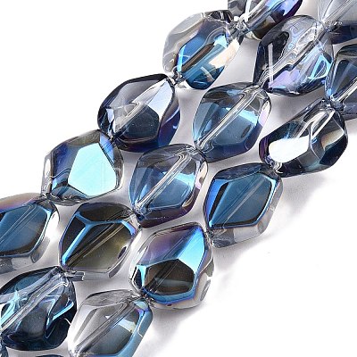 Electroplate Glass Beads Strands EGLA-T021-10G-1