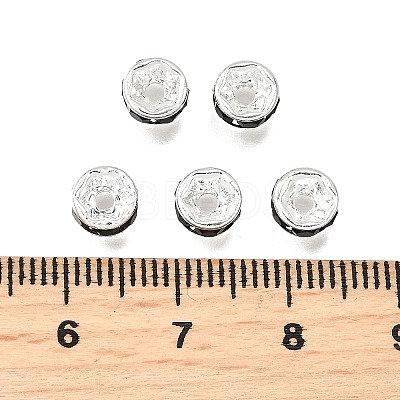 Brass Grade A Rhinestone Spacer Beads RB-A014-Z6mm-02S-1