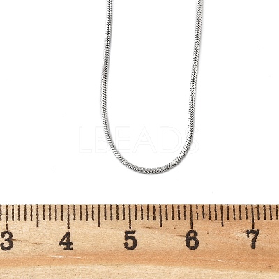 Tarnish Resistant 304 Stainless Steel Snake Chains Necklaces STAS-F094-24P-1