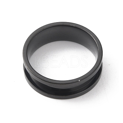 201 Stainless Steel Grooved Finger Ring RJEW-WH0004-32F-EB-1