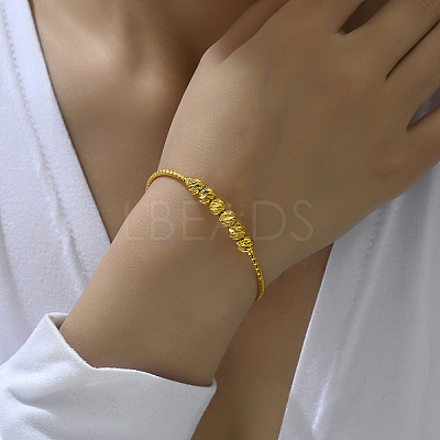 Adjustable Brass Round Charm Bangles for Women CX8174-1