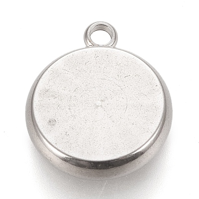 Non-Tarnish 304 Stainless Steel Pendant Cabochon Settings X-STAS-K202-03D-P-1