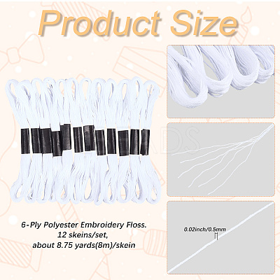 Polyester Embroidery Threads for Cross Stitch SENE-CY0001-07C-01-1