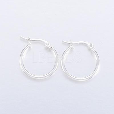 304 Stainless Steel Hoop Earrings EJEW-H327-01C-1