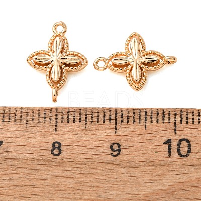 Brass Connector Charms X-KK-CBAB2E2-01G-1
