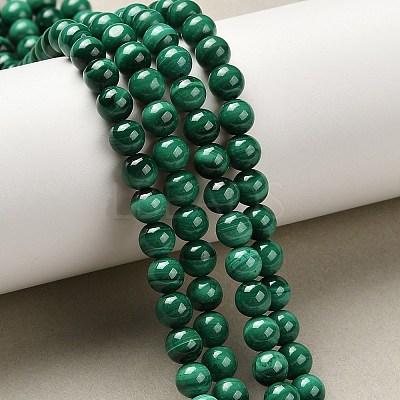 Natural Malachite Beads Strands G-A271-A01-6mm-1