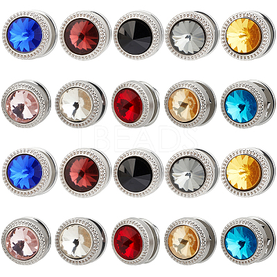 20Pcs 2 Bags 10 Colors PP Plastic Lapel Pin Backs JEWB-CY0001-06-1
