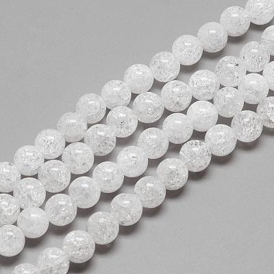 Natural Crackle Quartz Crystal Beads Strands G-R439-26-6mm-1