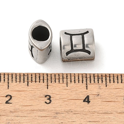 Oval with Constellation 304 Stainless Steel Beads STAS-E215-05AS-07-1