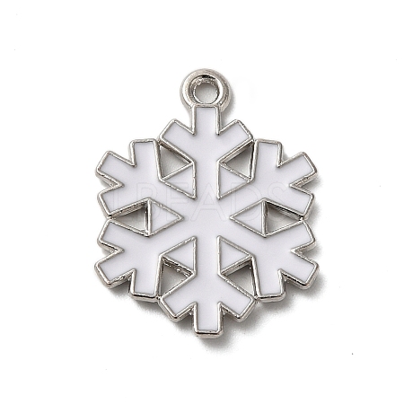 Winter Theme Alloy Enamel Pendants ENAM-M002-05R-P-1