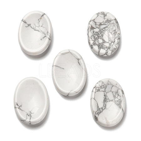 Oval Natural Howlite Worry Stone G-H073-06A-1