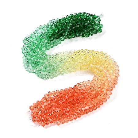 Transparent Painted Glass Beads Strands X1-DGLA-A034-T6mm-A04-1