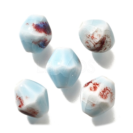 Vintage Style Glazed Ceramic Porcelain Beads PORC-H013-01-01-1