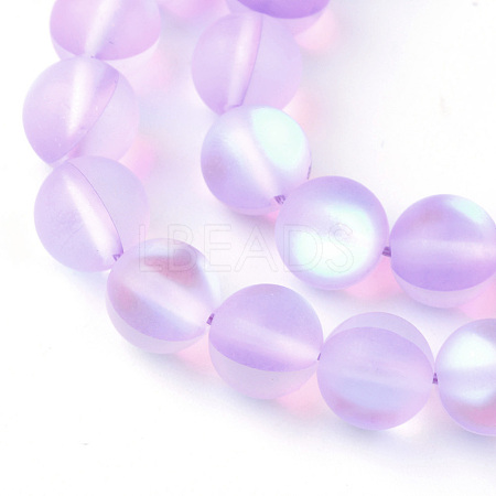 Synthetic Moonstone Beads Strands X-G-R375-6mm-A02-1