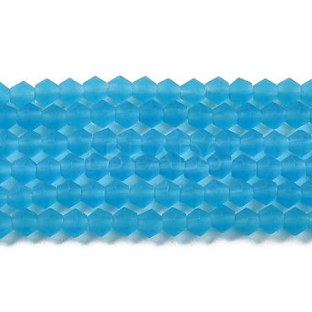 Imitate Austrian Crystal Frosted Glass Beads Strands EGLA-A039-T6mm-MD19-1