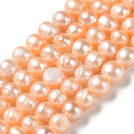Natural Cultured Freshwater Pearl Beads Strands PEAR-E018-19B-1