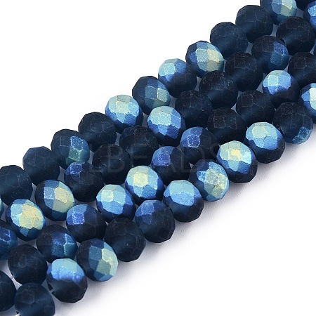 Transparent Glass Beads Strands EGLA-A044-T8mm-MB12-1