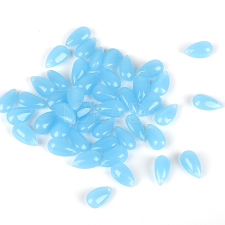 5Pcs Transparent Glass Beads X-GLAA-PW0001-25L-1