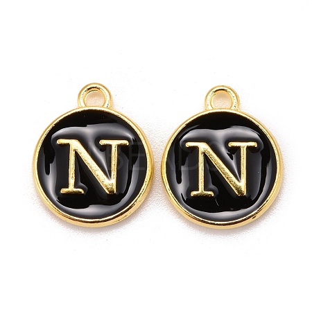 Golden Plated Alloy Charms X-ENAM-S118-02N-1
