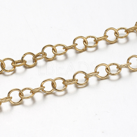 3.28 Feet Ion Plating(IP) 304 Stainless Steel Rolo Chains X-STAS-F094-21-1