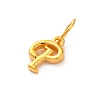 925 Sterling Silver Letter Charms with Jump Rings STER-R008-01G-P-2