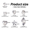 Craftdady 7 Style Cubic Zirconia Cabochons ZIRC-CD0001-07-17