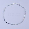 Natural Fluorite Beaded Necklaces NJEW-K114-A-A16-1