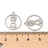 201 Stainless Steel Laser Cut Pendants STAS-P428-10P-03-3