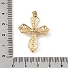 Brass Micro Pave Clear Cubic Zirconia Pendants CU-CBA9883-05G-G-3